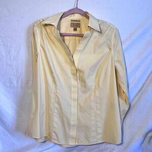 Taylor Investment Gold Label Button Up Top 3/4 Sleeve Red Size 14 Petite